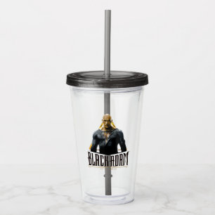 Vaso Acrílico Black Adam Character and Name Graphic