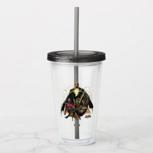 Vaso Acrílico Black Adam Triangular Group Graphic