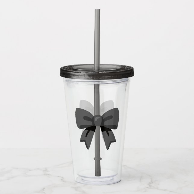 Vaso Acrílico Black Bow (Anverso)
