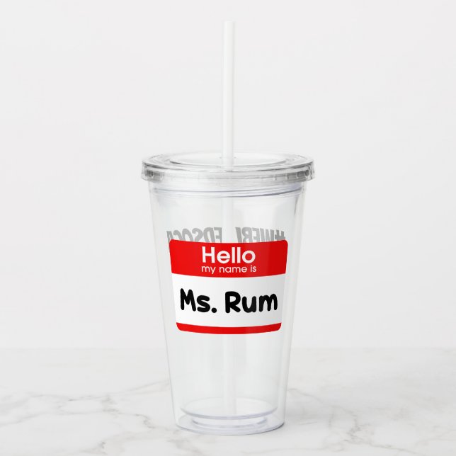 Vaso Acrílico Bleamos Soca "Ms Rum" Fete Cup - V2 (Anverso)