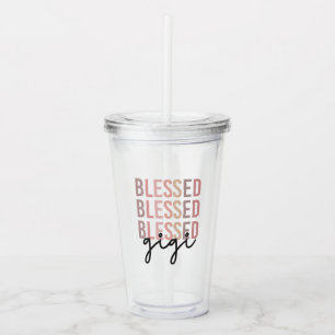 Vaso Acrílico Blessed Gigi Regalos para Gigi Grandma