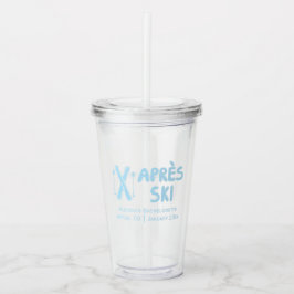 Vaso Acrílico Blue Apres Ski Bachelorette Party Favor