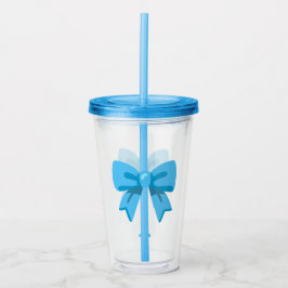 Vaso Acrílico Blue Bow