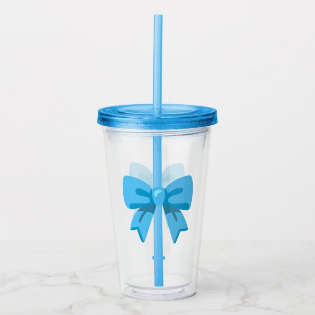 Vaso Acrílico Blue Bow (Anverso)