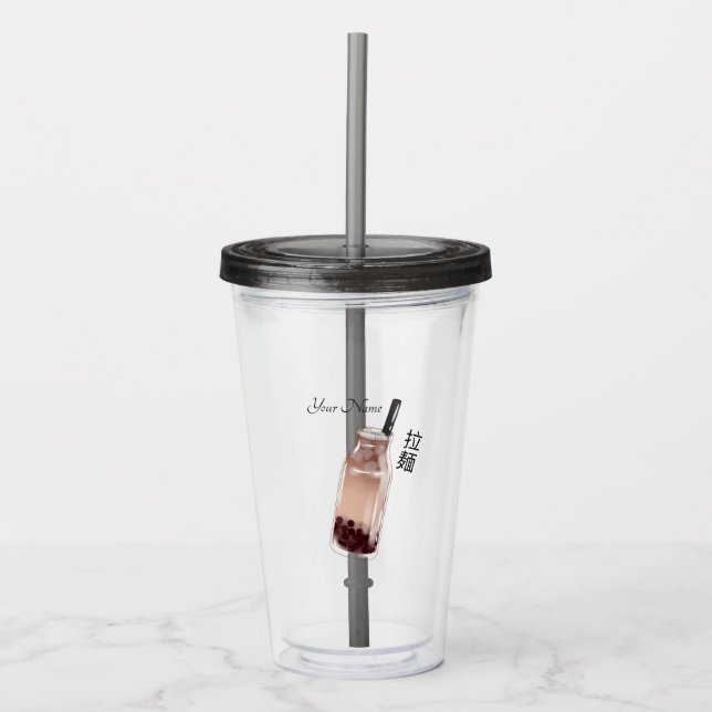Vaso Acrílico boba tea bubble tea tea baby (Anverso)