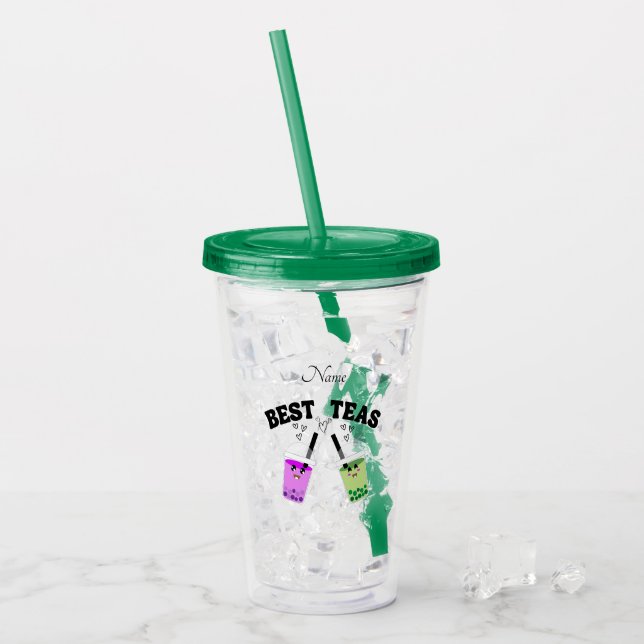 Vaso Acrílico boba tea bubble tea tea baby (Anverso (hielo))