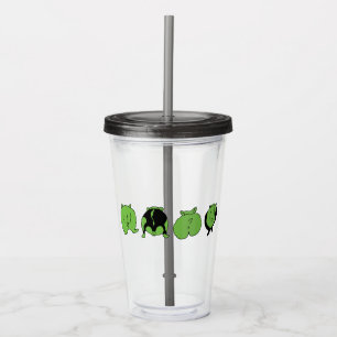 Vaso Acrílico Bocas de Hamster Verde