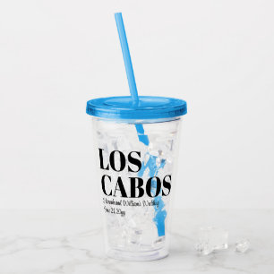 Vaso Acrílico Boda de destino personalizado Bienvenidos a Los Ca