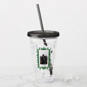 Vaso Acrílico Boda de fotos de ramas de árbol de invierno