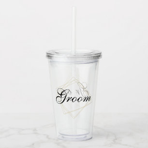 Vaso Acrílico Boda de regalo cambiable de Personalizado Groom