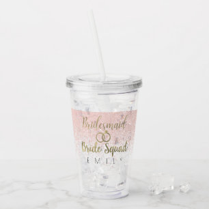 Vaso Acrílico Boda del logotipo del anillo de oro de la dama de 
