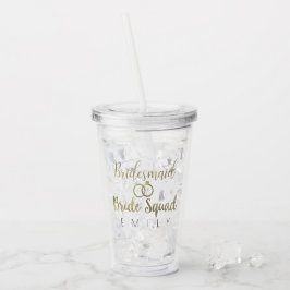 Vaso Acrílico Boda del logotipo del anillo de oro de la dama de