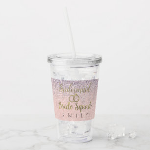 Vaso Acrílico Boda del logotipo del anillo de oro de la dama de 