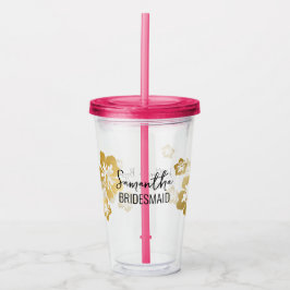 Vaso Acrílico Boda hawaiana dama de honor personalizada