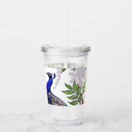 Vaso Acrílico Boda Peacock