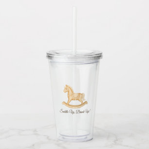 Vaso Acrílico Boho Western Rocking Horse Acrylic Tumbler Favor