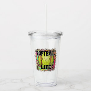 Vaso Acrílico Bola Amarilla del Leopardo de la tinta del ojo de