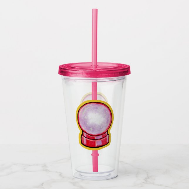 Vaso Acrílico Bola de Cristal Pastel (Anverso)