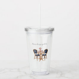 Vaso Acrílico Bolitas de pan Pink Blue Paris Table