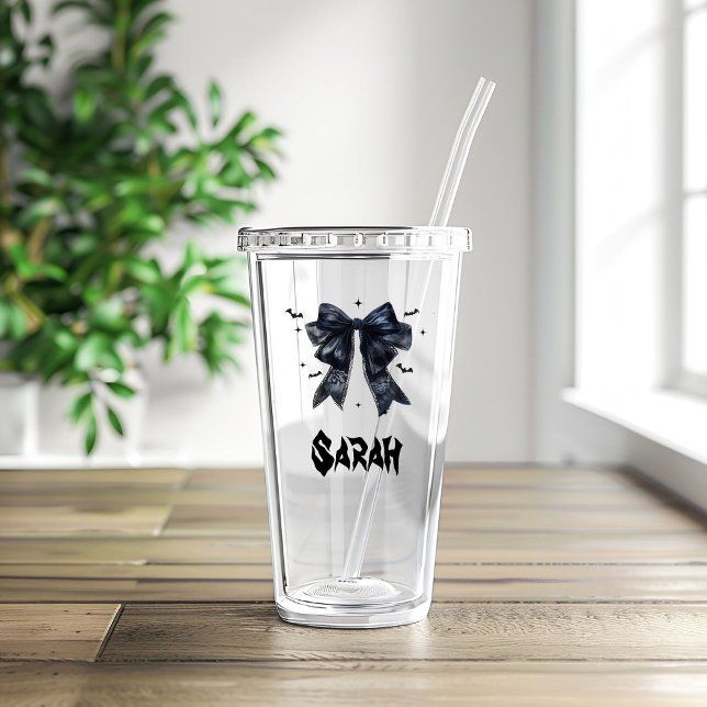 Vaso Acrílico Bolso de tote gótico de lazo negro regalo para dam (Subido por el creador)