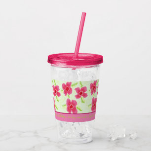 Vaso Acrílico Bonito Fushia boda invitado