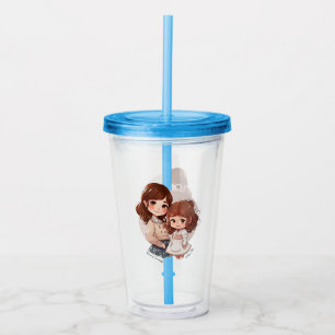 Vaso Acrílico Bono de mamá y hija Adorable (4)