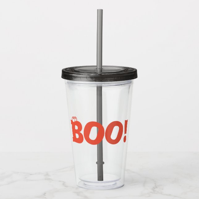 Vaso Acrílico ¡Boo! (Anverso)