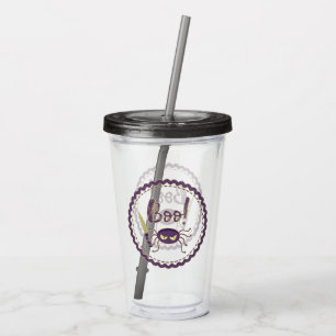 Vaso Acrílico Boo divertido personaje de araña de Halloween mano