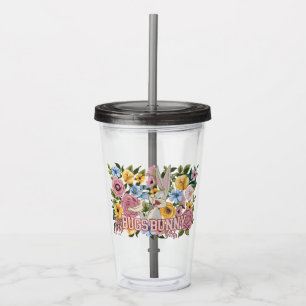 Vaso Acrílico Bordado Floral Gráfico de BUGS BUNNY™