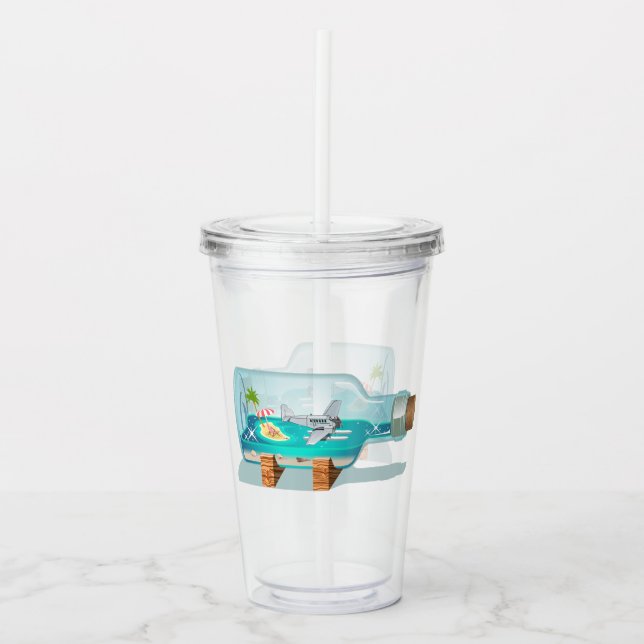 Vaso Acrílico Botella de recuerdo personalizado (Anverso)