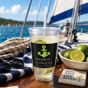 Vaso Acrílico Bourbon Ama Tequila Ancla Lima Margarita Sail