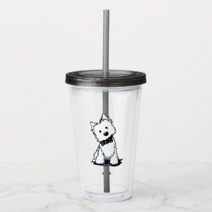 Vaso Acrílico Bow Tie Westie Boy Tumbler Acrílico