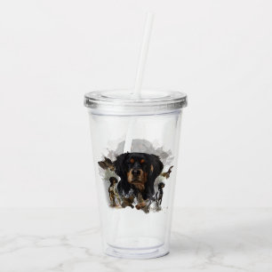 Vaso Acrílico Bretaña francesa, arte de caza de aves