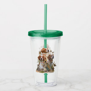 Vaso Acrílico Bretaña francesa, arte de caza de aves