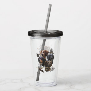 Vaso Acrílico Bretaña francesa, arte de caza de aves