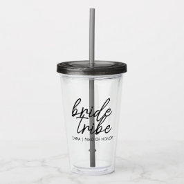 Vaso Acrílico Bride Tribe | Compañeras de la Novia Modernas Pers
