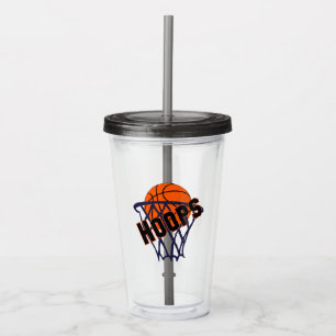 Vaso Acrílico Bucles Baloncesto y Tumbler Acrílico Neto