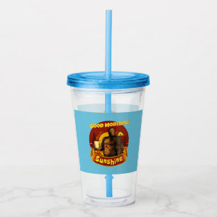 Vaso Acrílico Buenos Días Sol Bigfoot Café Humor Arte