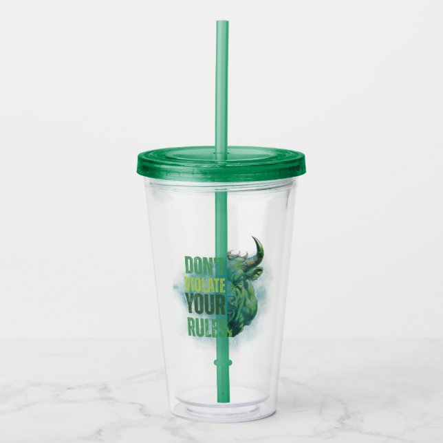 Vaso Acrílico Bull design | Reminder | Motivation (Anverso)