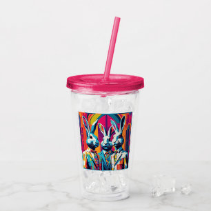 Vaso Acrílico Bunnies de Pascua de PopArt