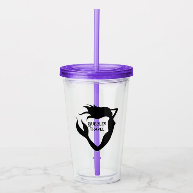 Vaso Acrílico Burbujas Viajan Tumbler acrílico (Anverso)