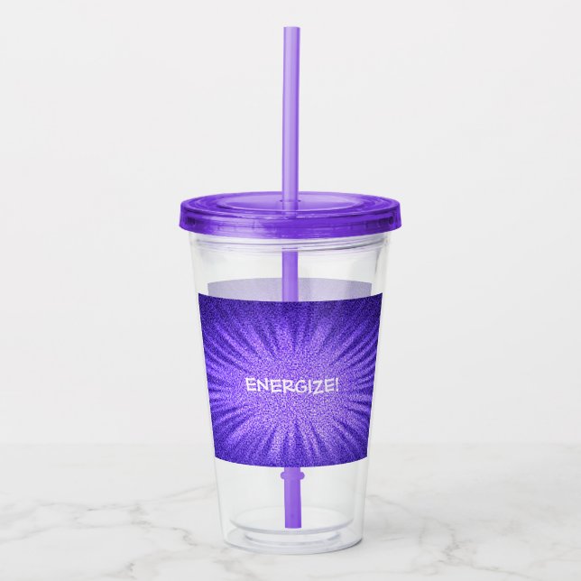 Vaso Acrílico ¡Burst morado! (Anverso)