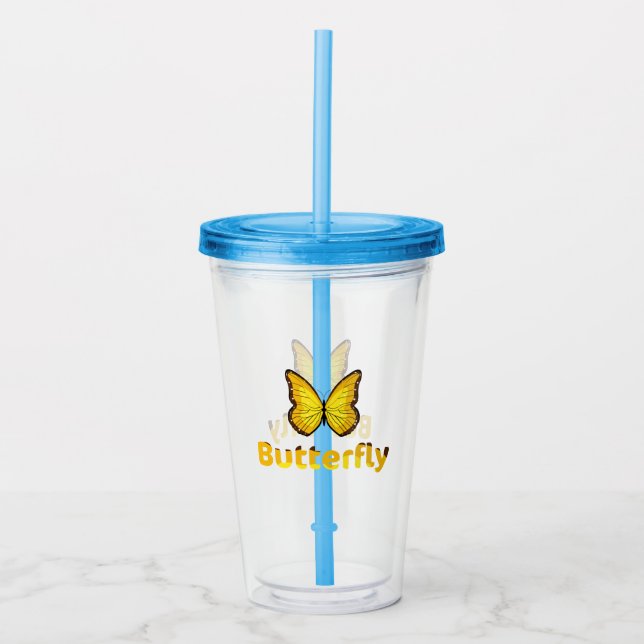 Vaso Acrílico Buttefly (Anverso)