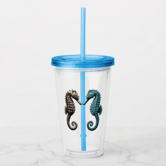Vaso Acrílico Caballitos de mar