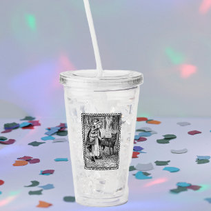 Vaso Acrílico Cabecera hablando con árboles lobo marco ordenado