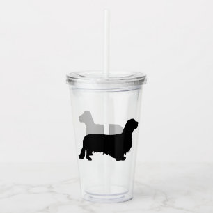 Vaso Acrílico Cabello largo de Dachshund - Silhouette 1