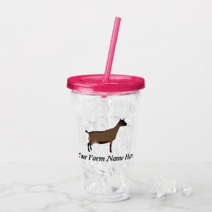 Vaso Acrílico Cabra lechera Oberhasli personalizada