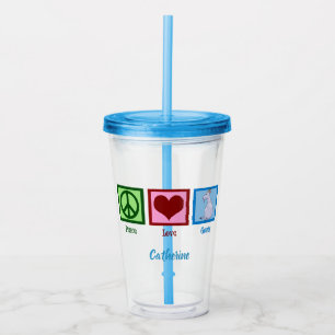Vaso Acrílico Cabras del amor de la paz