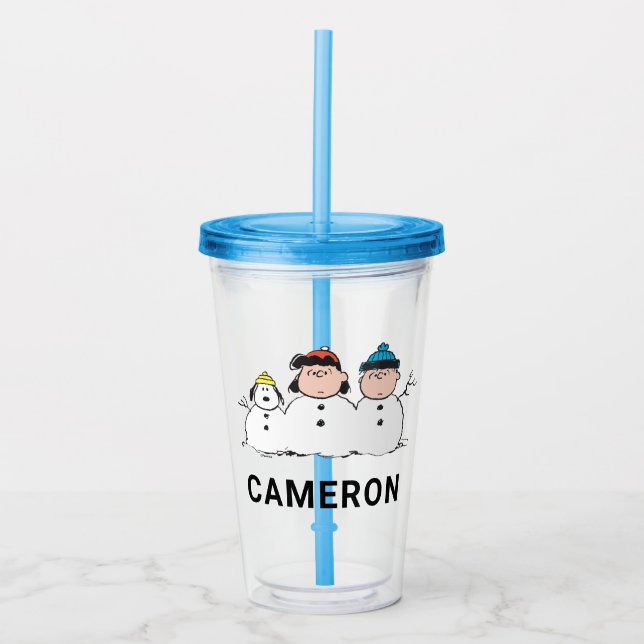 Vaso Acrílico Cacahuetes | 3 Persona Snowman (Anverso)