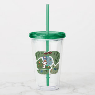 Vaso Acrílico Cacahuetes   Anidado en el camping de las montañas
